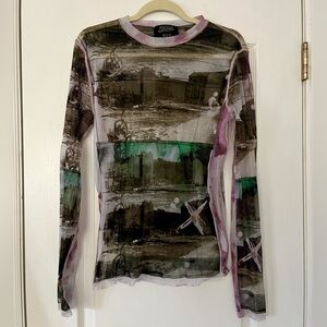 JEAN PAUL GAULTIER Vintage Unisex Sheer Top - Fits like XL